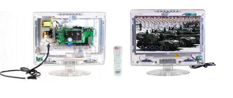 Axess Clear See-through Tamper Resistant 13" TV For Use In Prisons/Detention Center TV1702-13CL