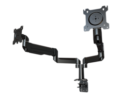 DSA22H Crimson Dual Monitor Mount with Adjustable Arms & Through-Hole Base 10"-32"
