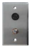 WPA-0001 Curbell Stainless 6 Pin + Coax Wall Plate