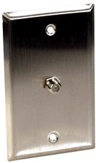 WPA-0198 Curbell Single Coax Stainless Wall Plate